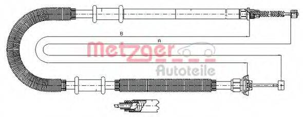 METZGER 64110 Трос, стоянкова гальмівна система