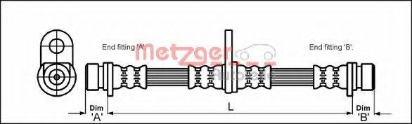 METZGER 4113290 Гальмівний шланг