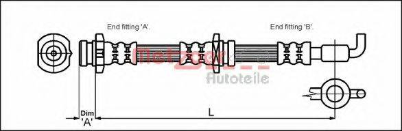 METZGER 4114757 Гальмівний шланг