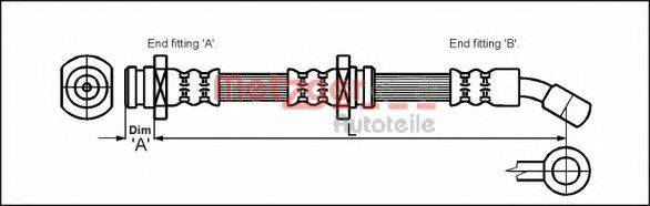 METZGER 4110073 Гальмівний шланг