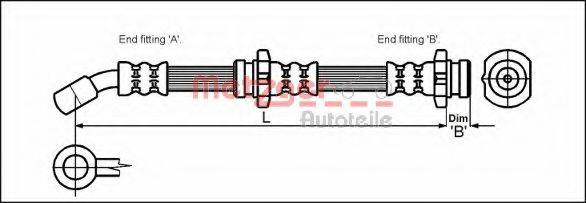 METZGER 4114691 Гальмівний шланг