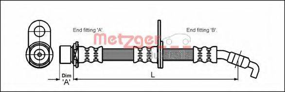 METZGER 4112200 Гальмівний шланг