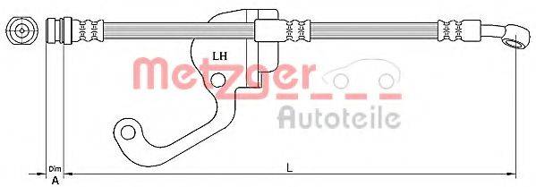 METZGER 4116228 Гальмівний шланг