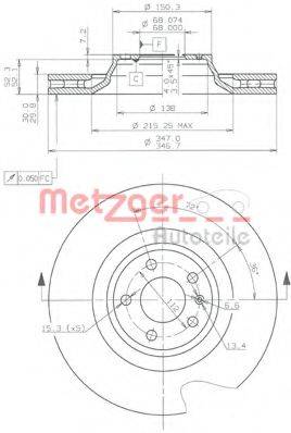 METZGER 24891V гальмівний диск