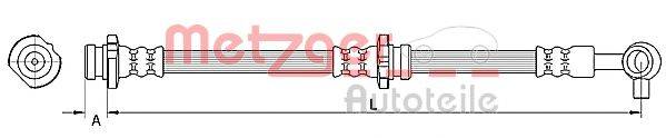 METZGER 4110848 Гальмівний шланг