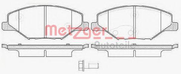 METZGER 1170793 Комплект гальмівних колодок, дискове гальмо