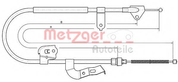 METZGER 104511 Трос, стоянкова гальмівна система