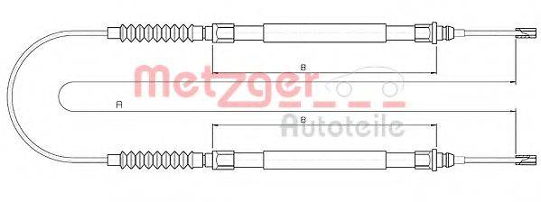 METZGER 104724 Трос, стоянкова гальмівна система