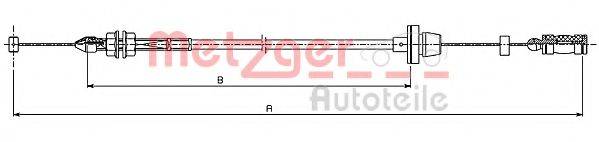 METZGER 14037 Тросик газу