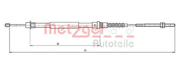 METZGER 106216 Трос, стоянкова гальмівна система