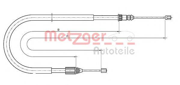 METZGER 106699 Трос, стоянкова гальмівна система