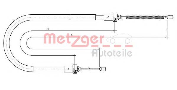 METZGER 106893 Трос, стоянкова гальмівна система