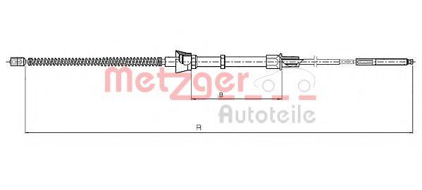 METZGER 107133 Трос, стоянкова гальмівна система