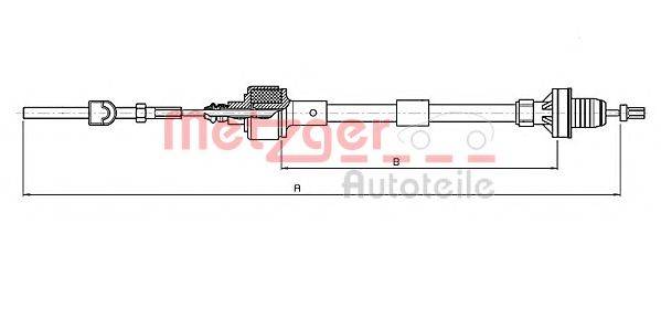 METZGER 112532 Трос, управління зчепленням