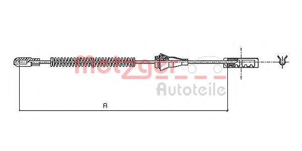 METZGER 115959 Трос, стоянкова гальмівна система