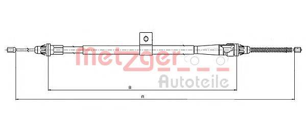 METZGER 170008 Трос, стоянкова гальмівна система