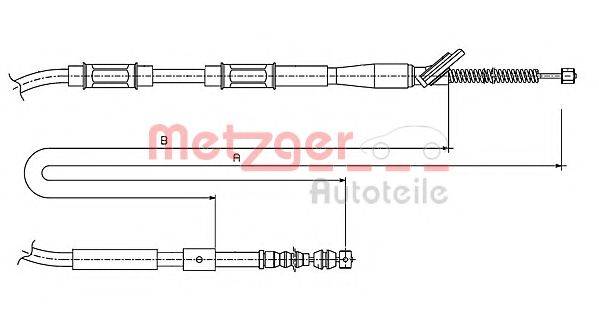 METZGER 171445 Трос, стоянкова гальмівна система