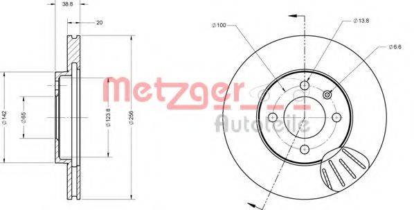 METZGER 6110026 гальмівний диск