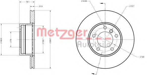 METZGER 6110028 гальмівний диск