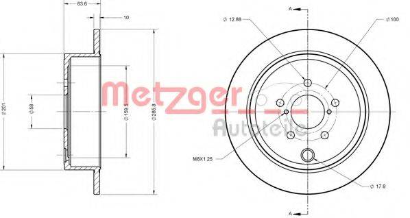 METZGER 6110099 гальмівний диск