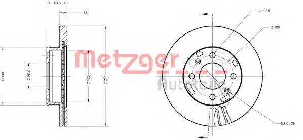 METZGER 6110160 гальмівний диск