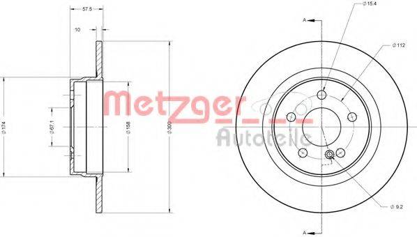 METZGER 6110209 гальмівний диск