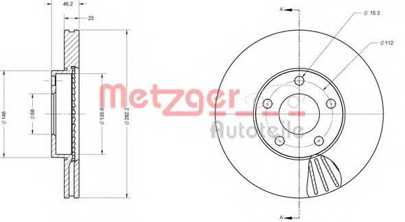 METZGER 6110231 гальмівний диск