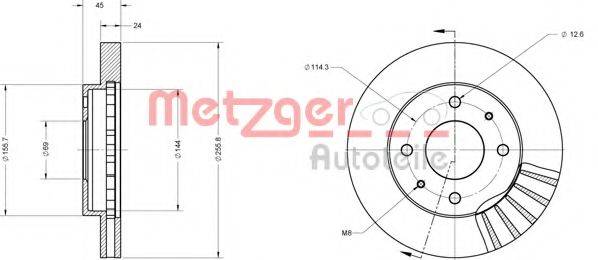 METZGER 6110248 гальмівний диск