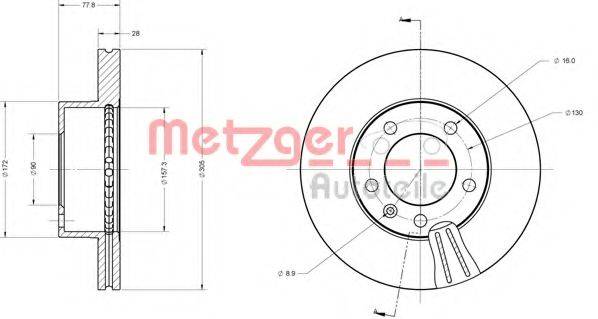 METZGER 6110287 гальмівний диск