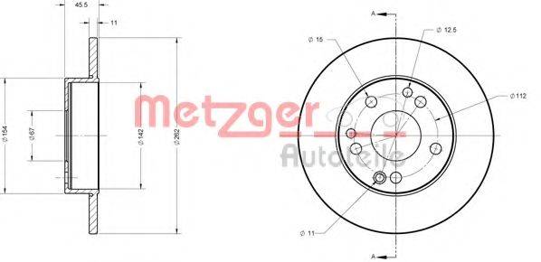 METZGER 6110326 гальмівний диск