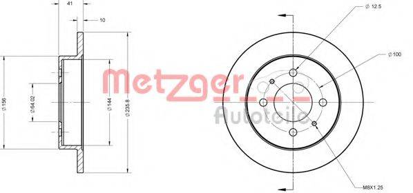 METZGER 6110509 гальмівний диск