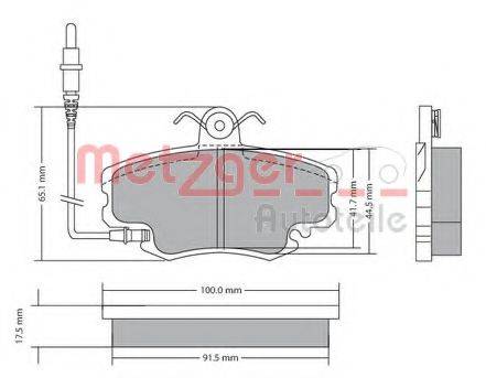 METZGER 1170009 Комплект гальмівних колодок, дискове гальмо