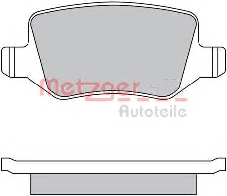 METZGER 1170028 Комплект гальмівних колодок, дискове гальмо