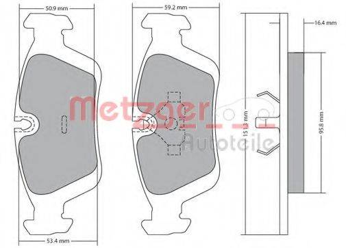 METZGER 1170043 Комплект гальмівних колодок, дискове гальмо