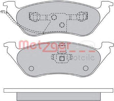 METZGER 1170355 Комплект гальмівних колодок, дискове гальмо