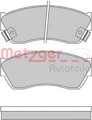 METZGER 1170625 Комплект гальмівних колодок, дискове гальмо
