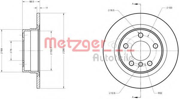 METZGER 6110674 гальмівний диск