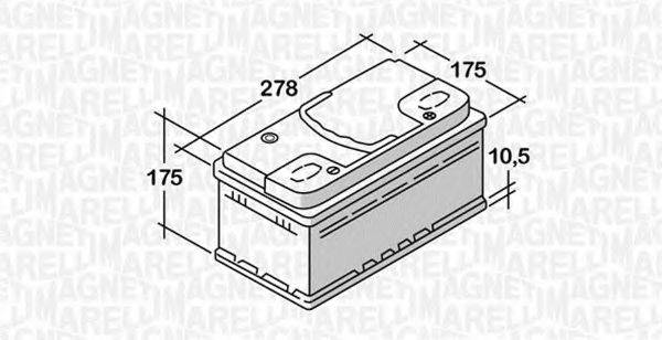 MAGNETI MARELLI 068065054030 Стартерна акумуляторна батарея; Стартерна акумуляторна батарея