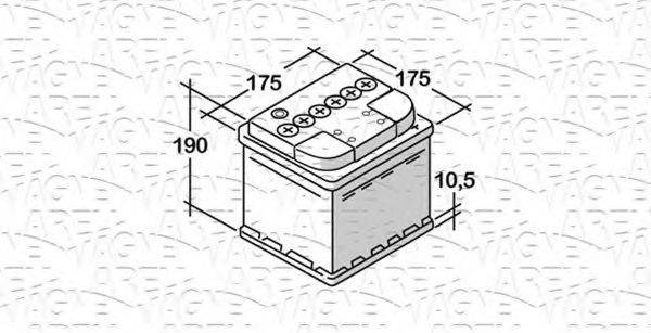 MAGNETI MARELLI 068044039010 Стартерна акумуляторна батарея; Стартерна акумуляторна батарея
