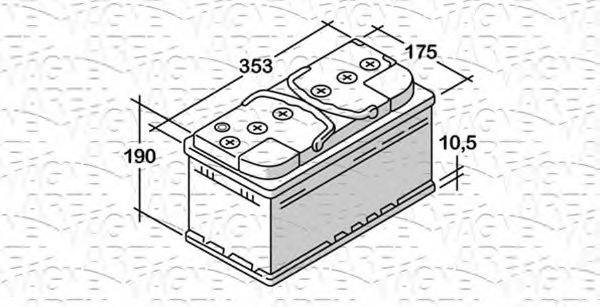 MAGNETI MARELLI 068095085010 Стартерна акумуляторна батарея; Стартерна акумуляторна батарея