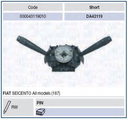 MAGNETI MARELLI 000043119010 Вимикач на колонці кермового керування