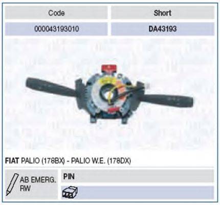 MAGNETI MARELLI 000043193010 Вимикач на колонці кермового керування