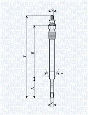 MAGNETI MARELLI 062900013304 Свічка розжарювання