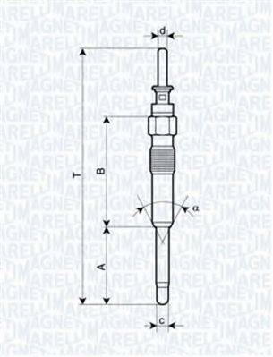 MAGNETI MARELLI 062900023304 Свічка розжарювання