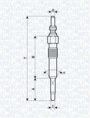 MAGNETI MARELLI 062900028304 Свічка розжарювання