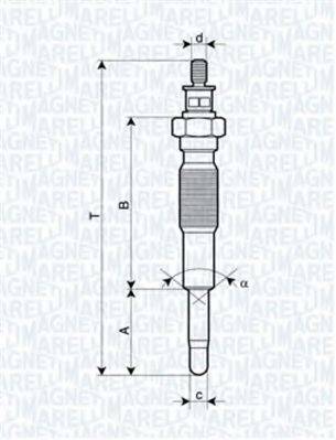 MAGNETI MARELLI 062900063304 Свічка розжарювання