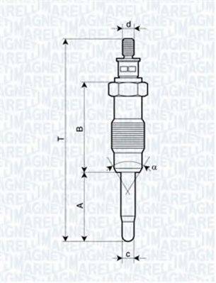 MAGNETI MARELLI 062500300304 Свічка розжарювання