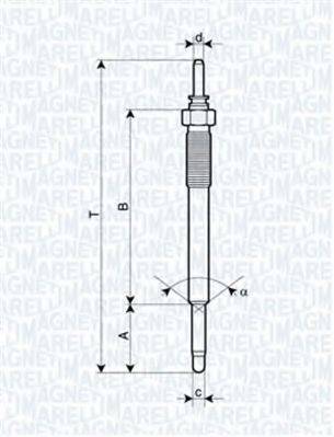 MAGNETI MARELLI 062900074304 Свічка розжарювання