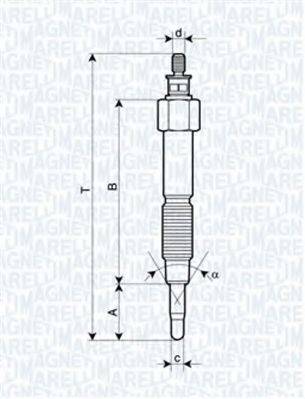 MAGNETI MARELLI 062900093304 Свічка розжарювання