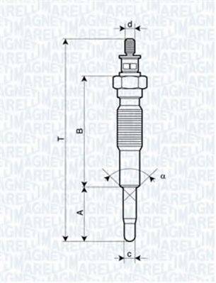 MAGNETI MARELLI 062900094304 Свічка розжарювання